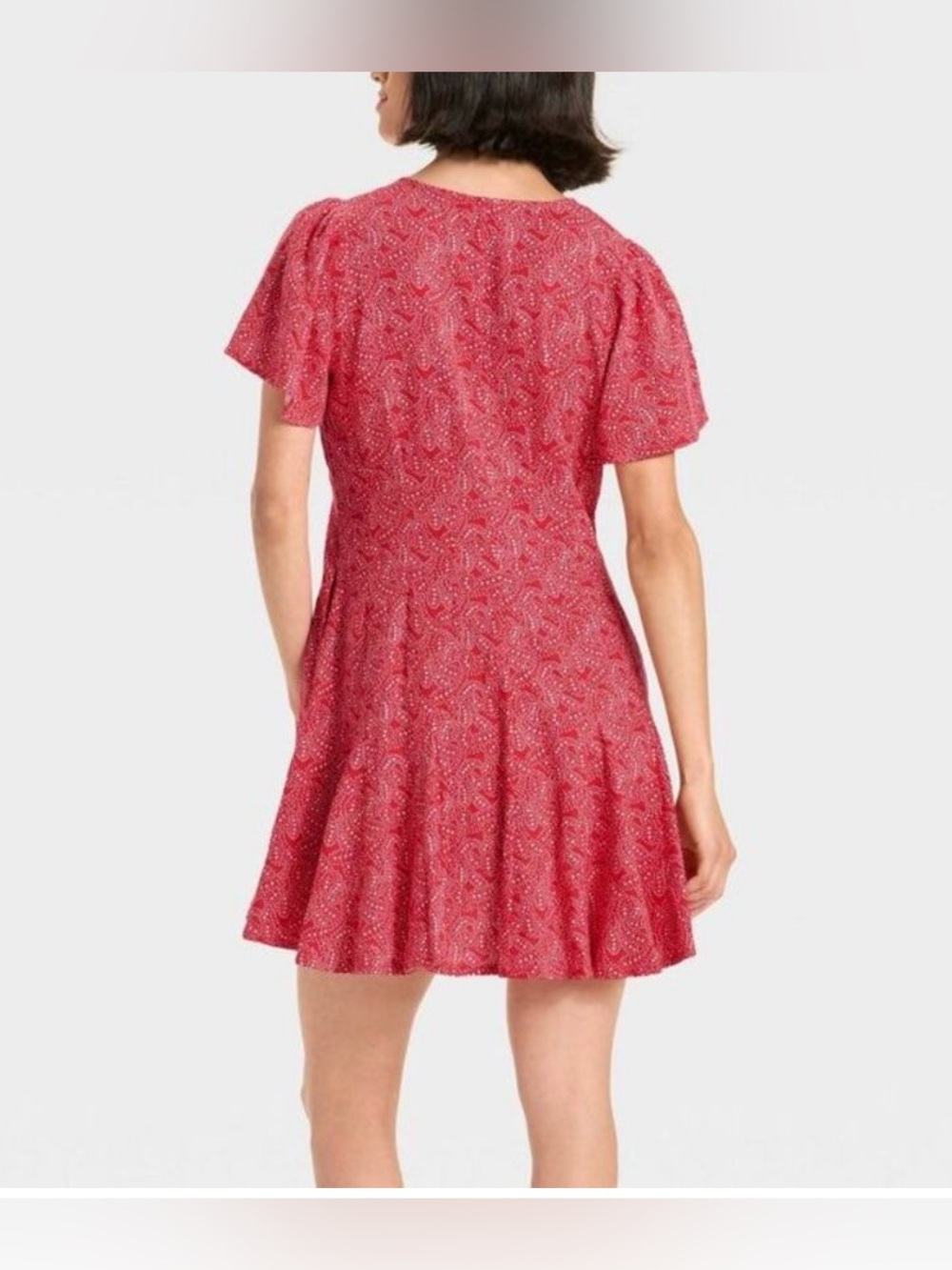 Universal Thread Red Button-Front Mini Dress - Picture 3 of 7